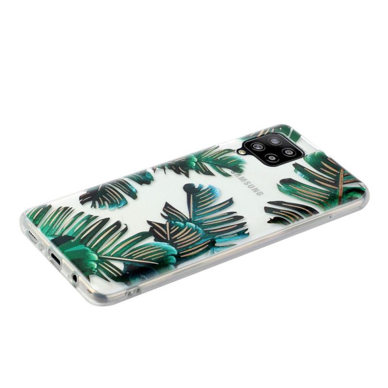 Hoesje Samsung Galaxy A12 Transparant Groen Blad