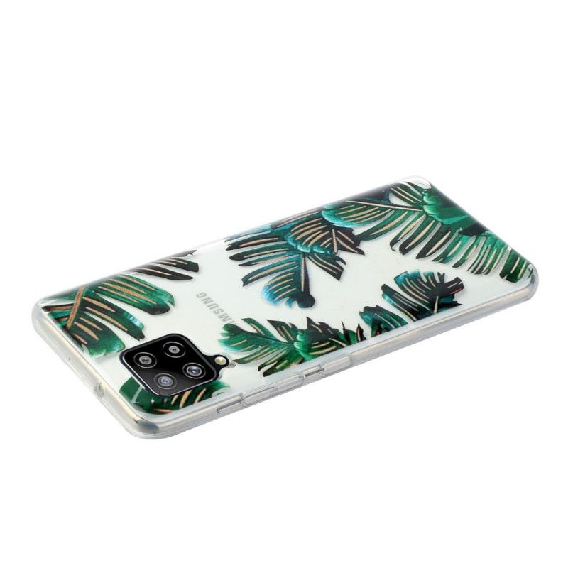 Hoesje Samsung Galaxy A12 Transparant Groen Blad