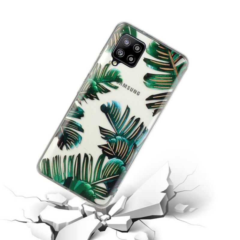 Hoesje Samsung Galaxy A12 Transparant Groen Blad