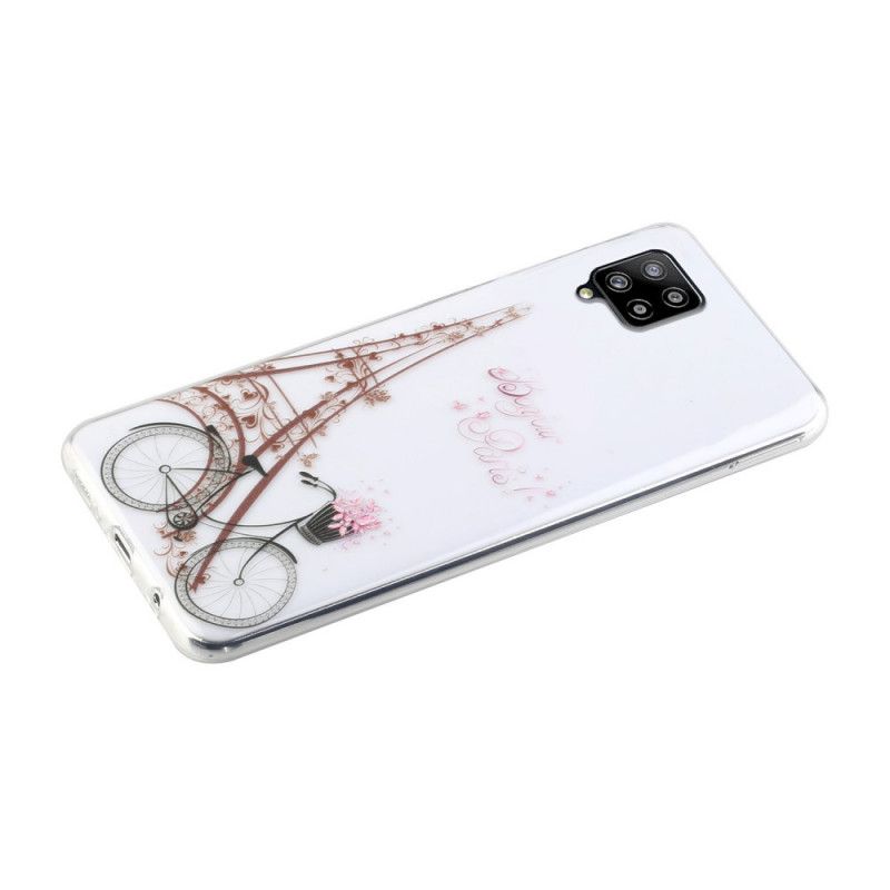 Hoesje Samsung Galaxy A12 Transparant Hallo Parijs