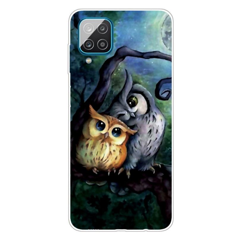 Hoesje Samsung Galaxy A12 Uil Schilderij