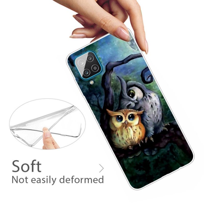 Hoesje Samsung Galaxy A12 Uil Schilderij