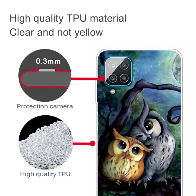 Hoesje Samsung Galaxy A12 Uil Schilderij