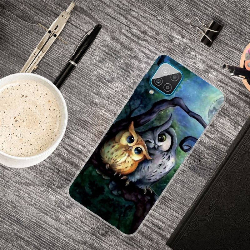 Hoesje Samsung Galaxy A12 Uil Schilderij