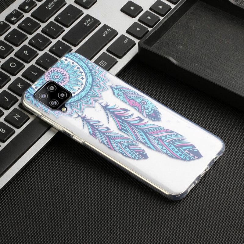 Hoesje Samsung Galaxy A12 Vanger Droomt Blauwe Veren