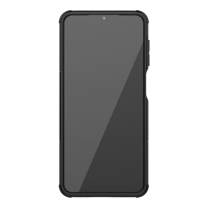 Hoesje Samsung Galaxy A12 Wit Zwart Extra Zwaar Uitgevoerd
