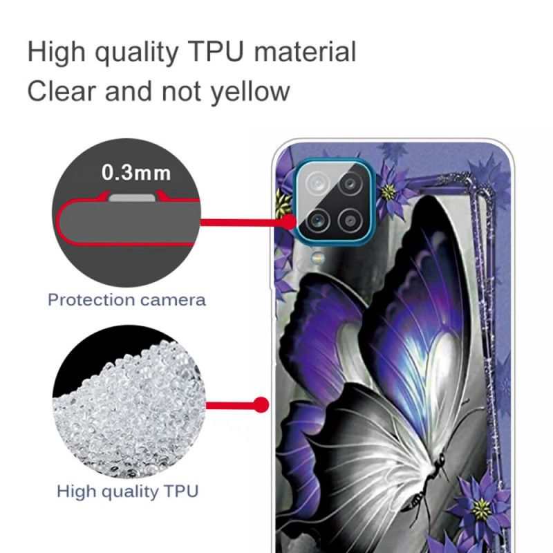 Hoesje voor Samsung Galaxy A12 Koninklijke Vlinder