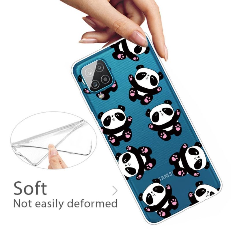 Hoesje voor Samsung Galaxy A12 Leuke Panda'S