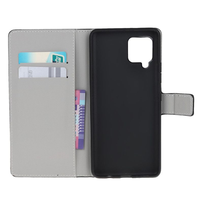Leren Hoesje voor Samsung Galaxy A12 Melkwegontwerp