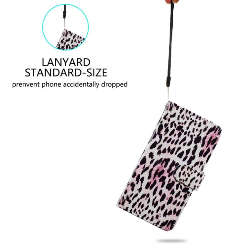 Bescherming Hoesje Samsung Galaxy A55 5g Bandjes Met Luipaardprint