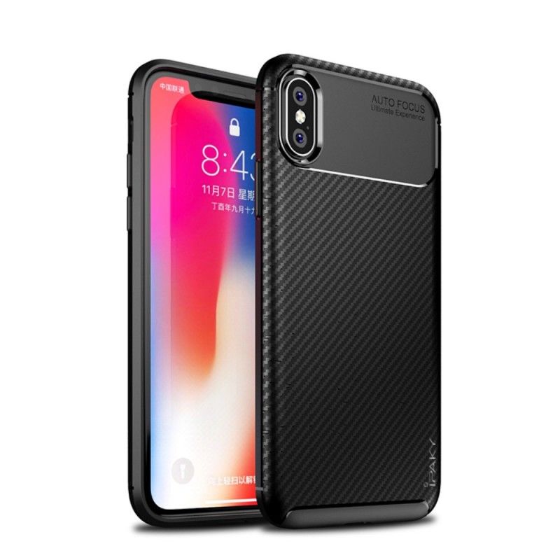 Case Hoesje iPhone XS Donkerblauw Zwart Telefoonhoesje Antislip Hybride Ipaky