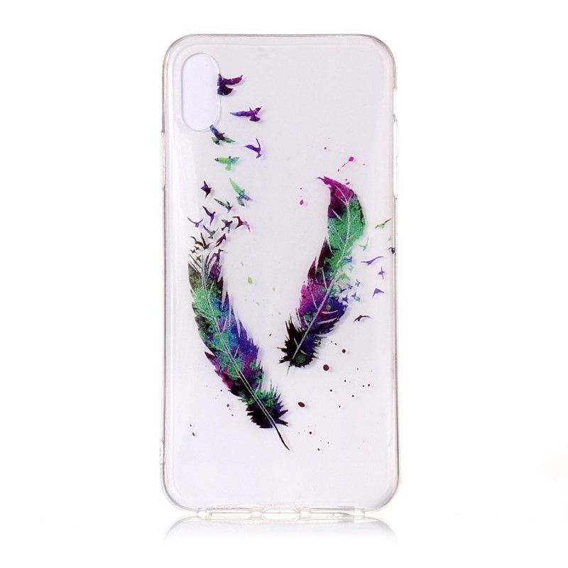 Cover Hoesje iPhone XS Telefoonhoesje Transparante Veren