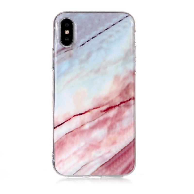 Hoesje iPhone XS Gloeiend Marmer