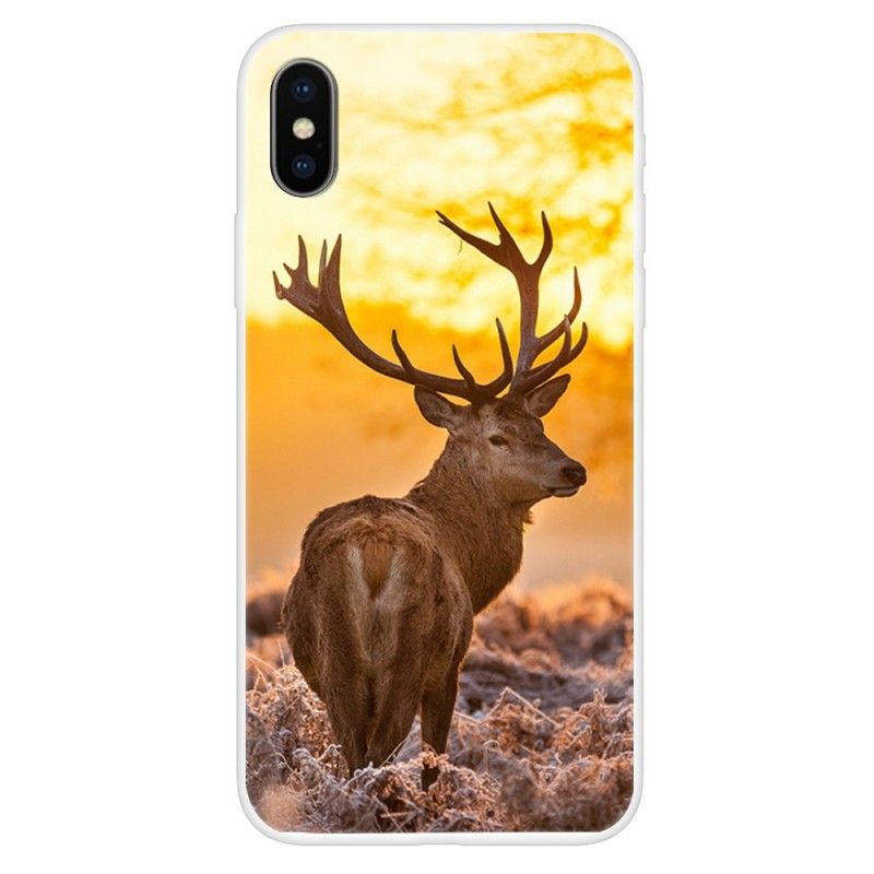 Hoesje iPhone XS Hert En Landschap