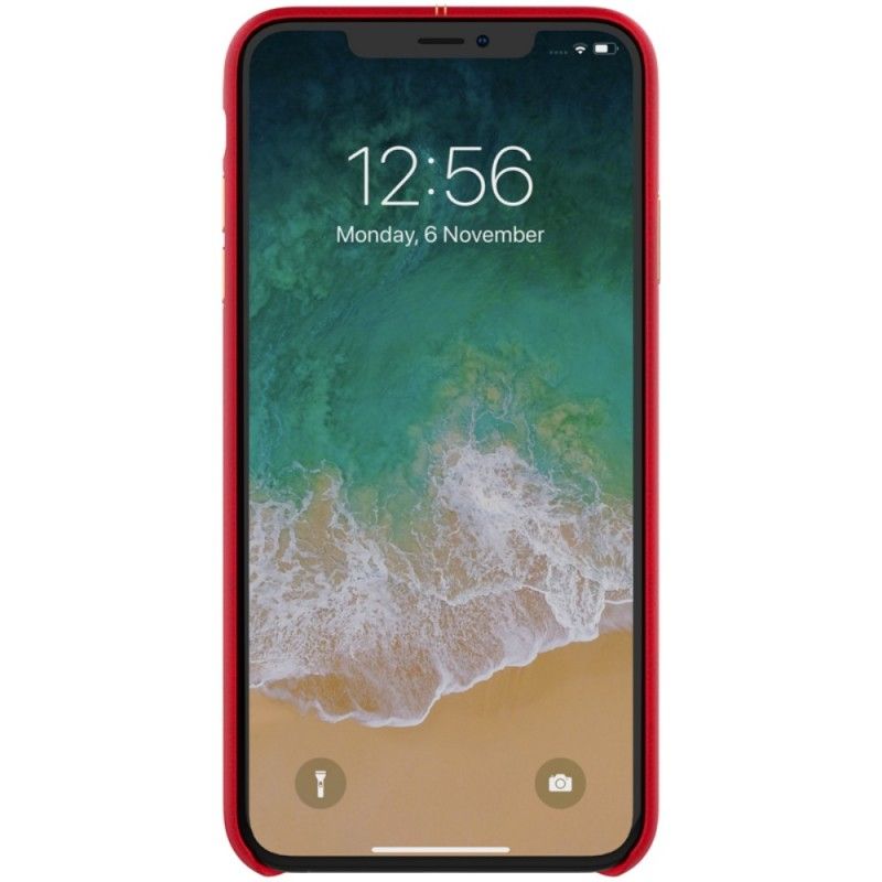 Hoesje iPhone XS Rood Zwart Nillkin Englon Serie