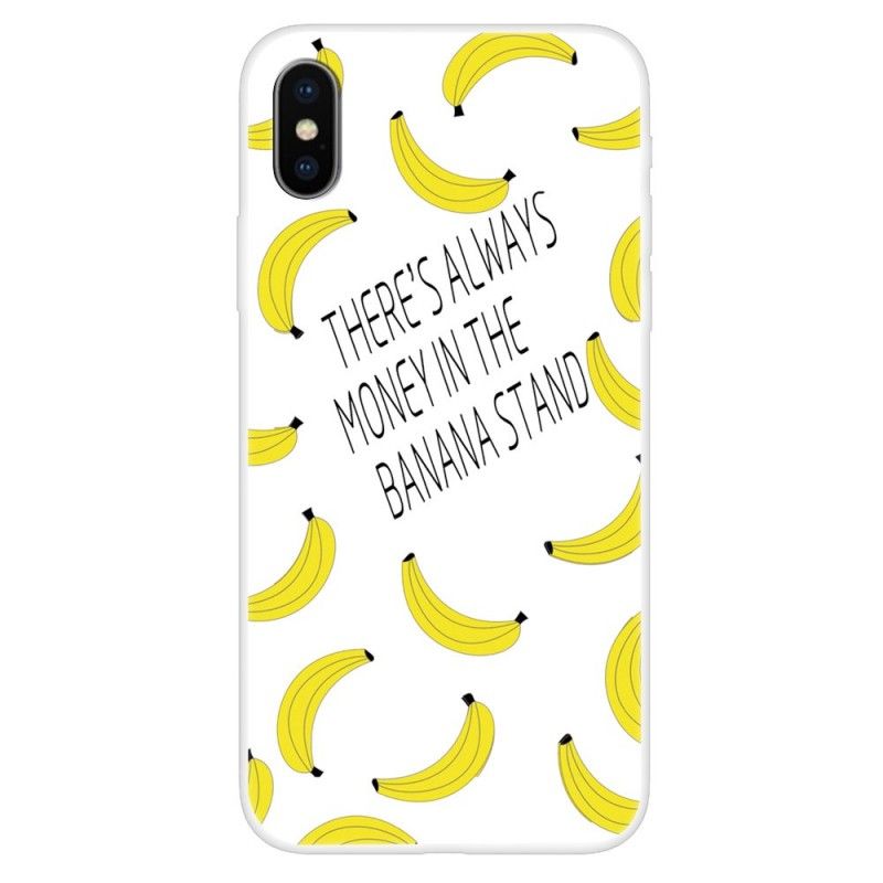 Hoesje iPhone XS Telefoonhoesje Transparant Bananengeld