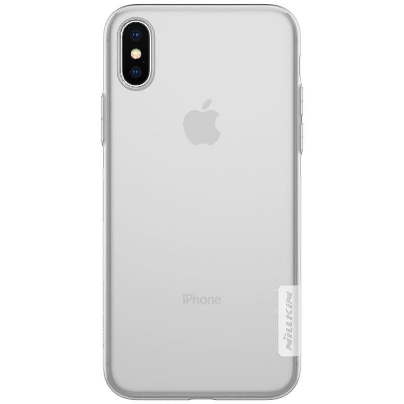Hoesje iPhone XS Transparant Zwart Transparant Nillkin