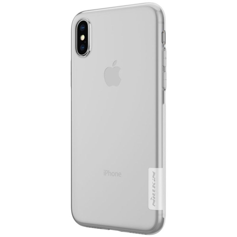 Hoesje iPhone XS Transparant Zwart Transparant Nillkin