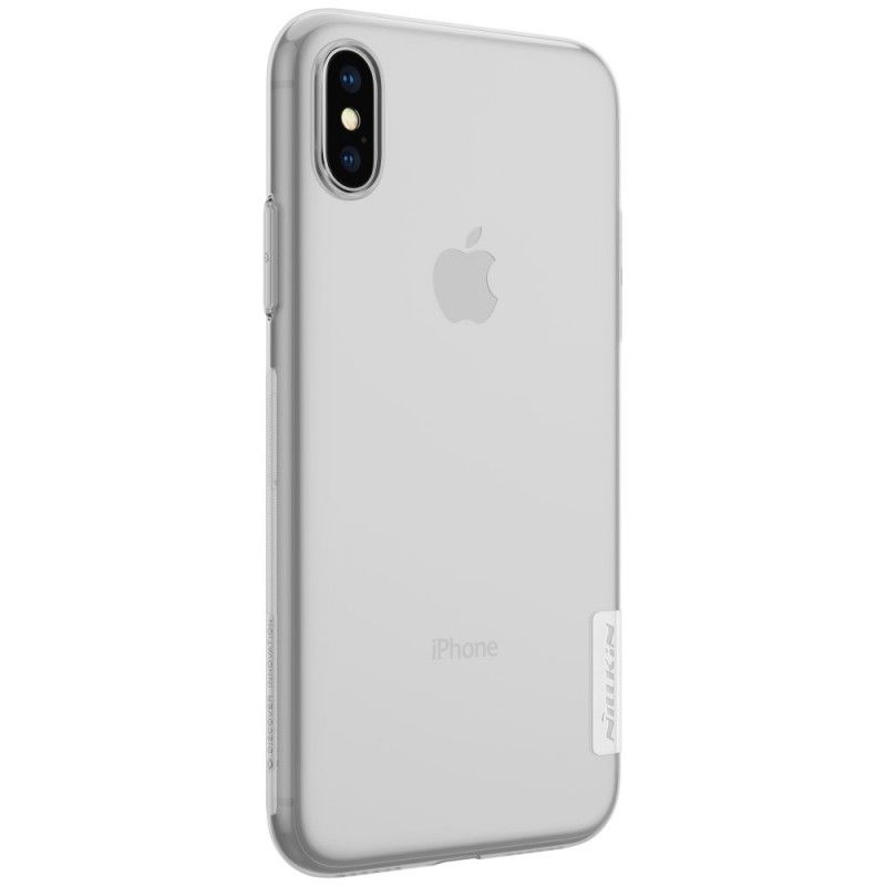 Hoesje iPhone XS Transparant Zwart Transparant Nillkin