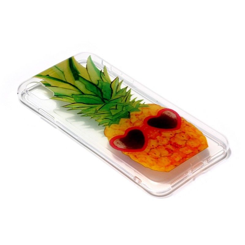 Hoesje iPhone XS Transparante Incognito Ananas