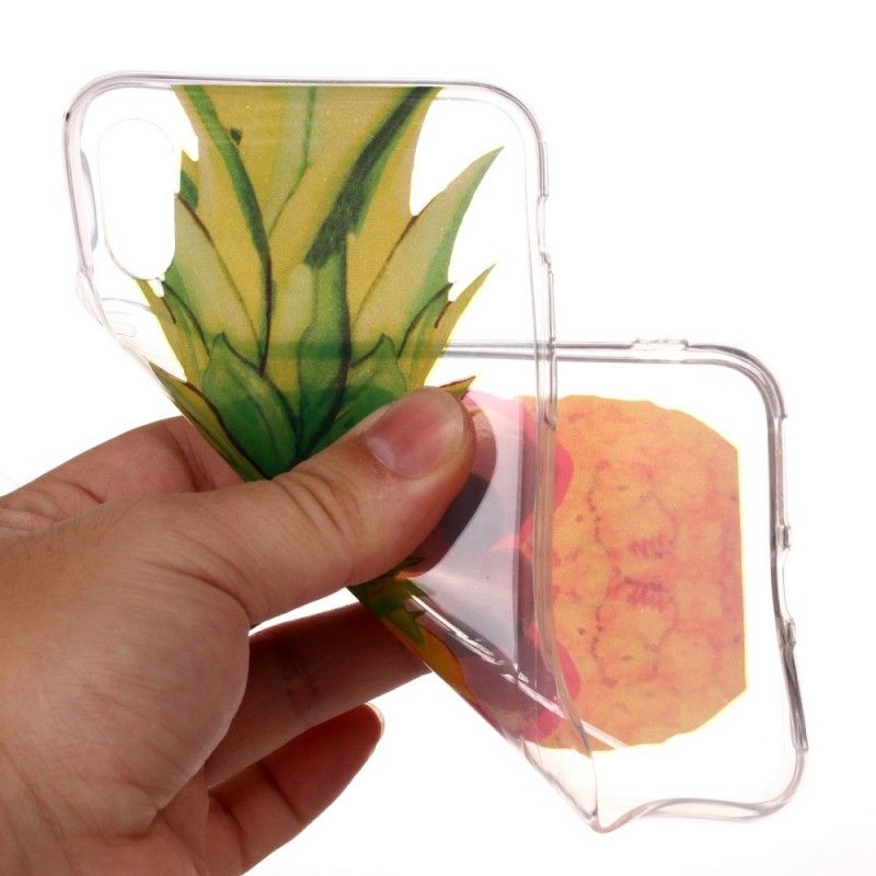 Hoesje iPhone XS Transparante Incognito Ananas