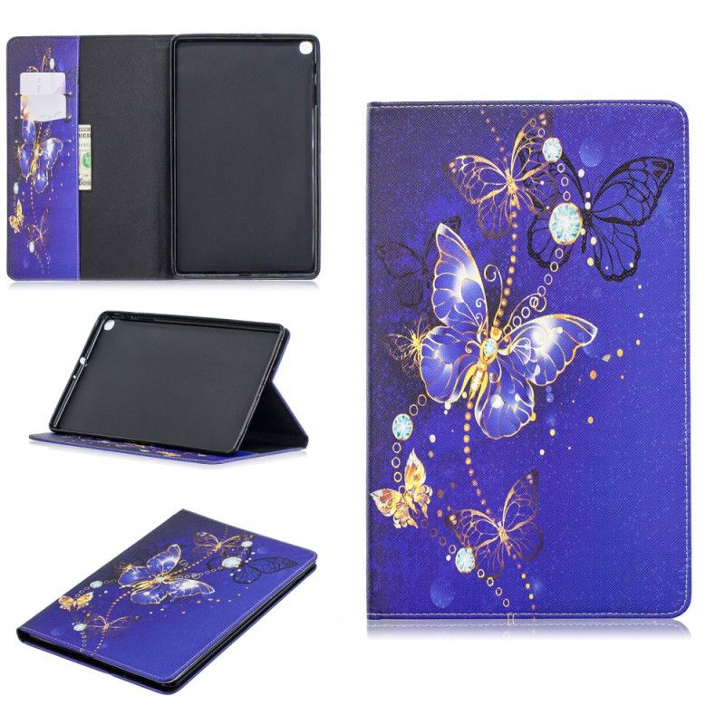 Case Samsung Galaxy Tab A 10.1 (2019) Groen Wit Telefoonhoesje Vlinderserie