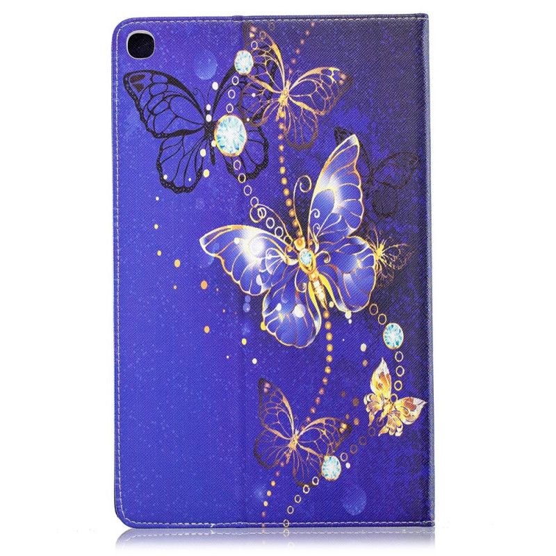Case Samsung Galaxy Tab A 10.1 (2019) Groen Wit Telefoonhoesje Vlinderserie