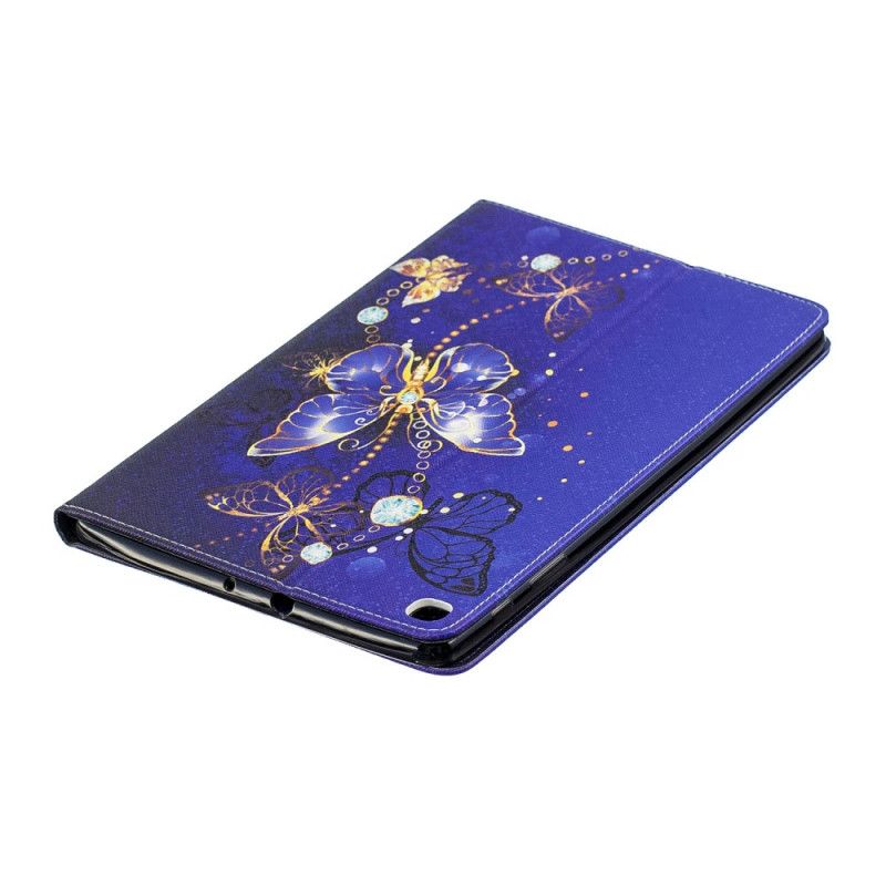 Case Samsung Galaxy Tab A 10.1 (2019) Groen Wit Telefoonhoesje Vlinderserie