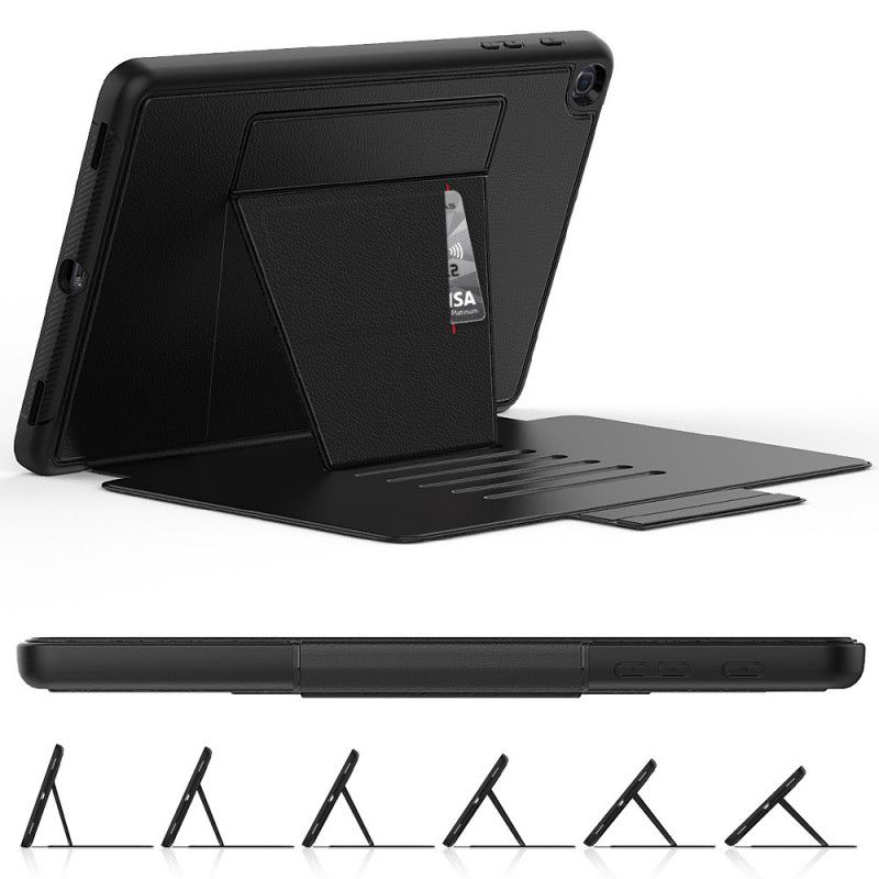 Case Samsung Galaxy Tab A 10.1 (2019) Rood Zwart Telefoonhoesje Magnetische Steun Met Meerdere Hoeken