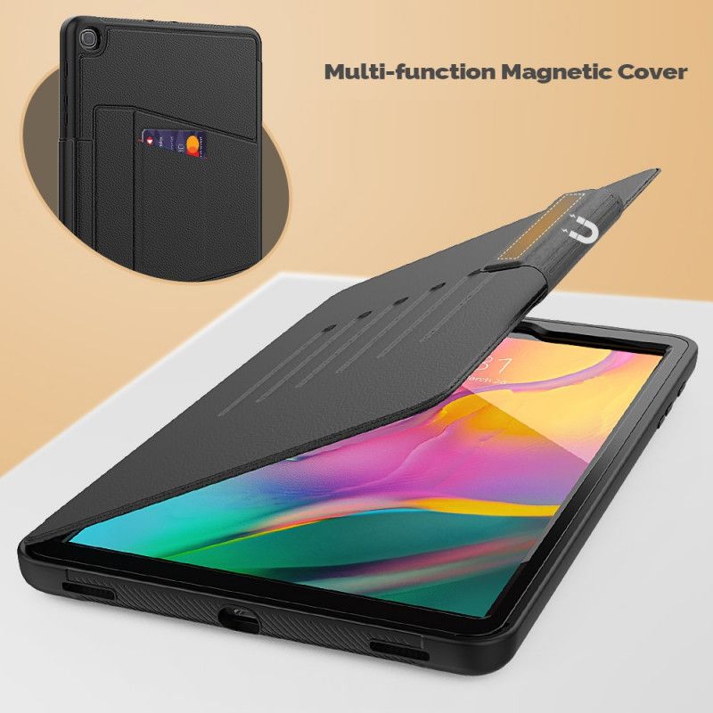 Case Samsung Galaxy Tab A 10.1 (2019) Rood Zwart Telefoonhoesje Magnetische Steun Met Meerdere Hoeken