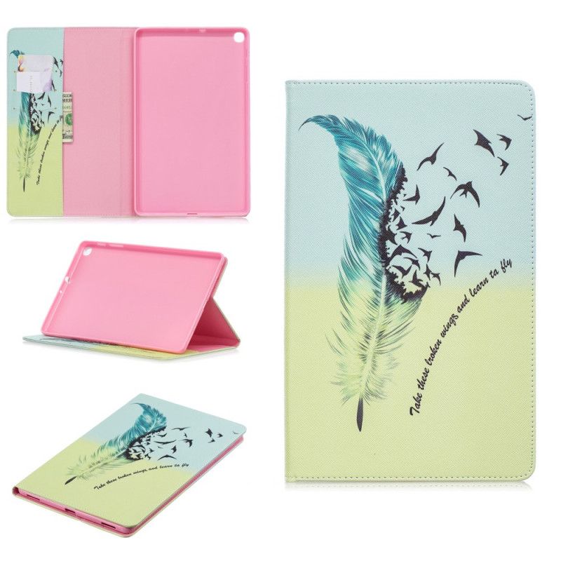 Case Samsung Galaxy Tab A 10.1 (2019) Telefoonhoesje Leer Veren Vliegen