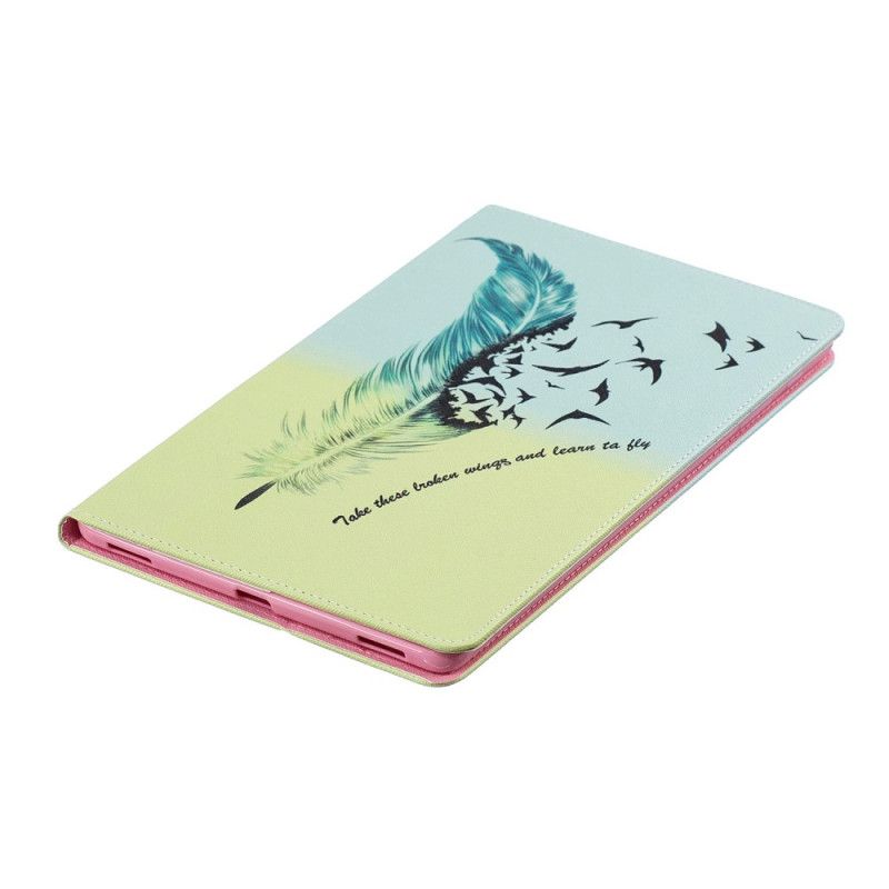 Case Samsung Galaxy Tab A 10.1 (2019) Telefoonhoesje Leer Veren Vliegen