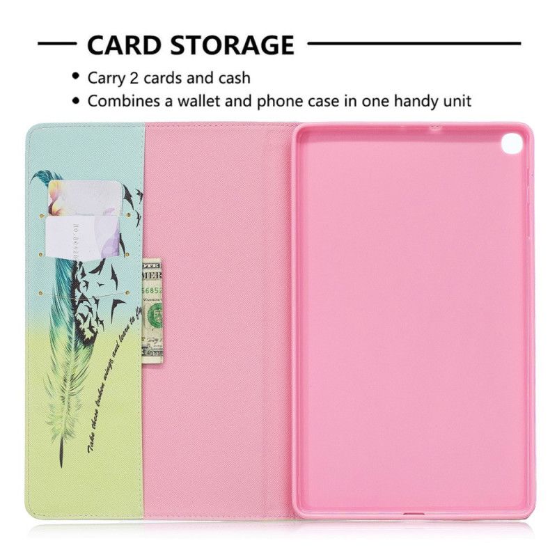 Case Samsung Galaxy Tab A 10.1 (2019) Telefoonhoesje Leer Veren Vliegen