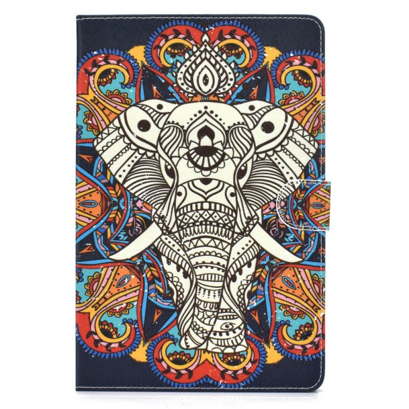 Flip Case Leren Samsung Galaxy Tab A 10.1 (2019) Olifant Art