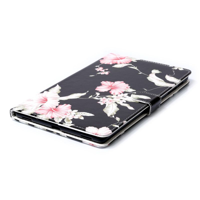 Flip Case Leren Samsung Galaxy Tab A 10.1 (2019) Roze Bloemen