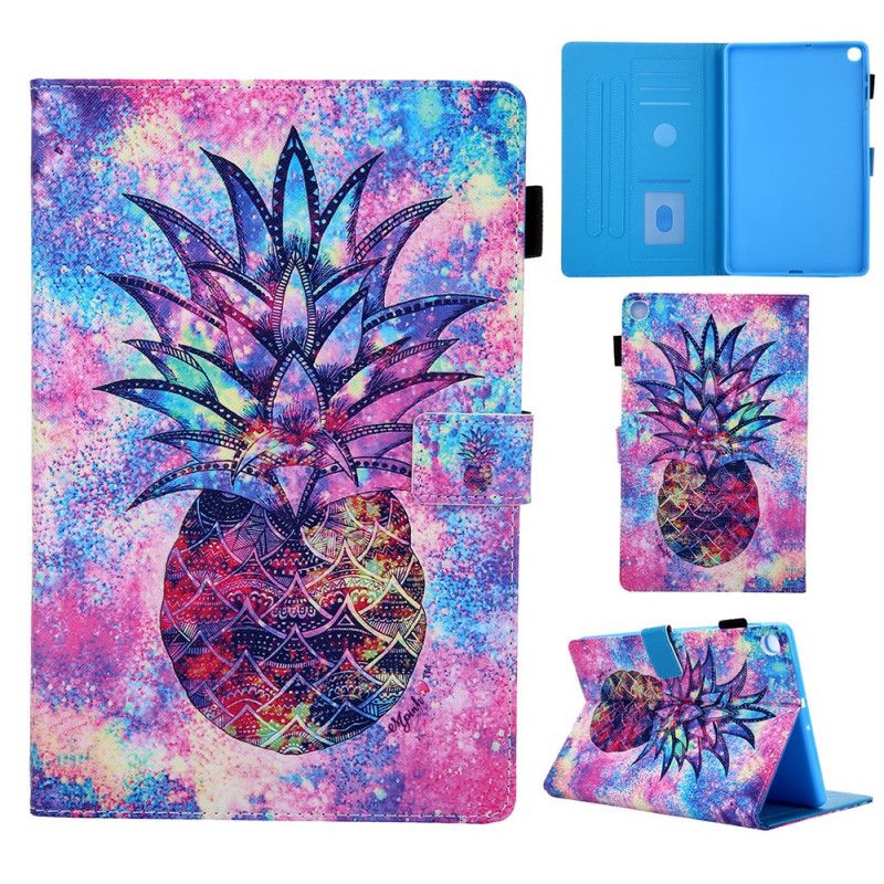 Leren Hoesje Samsung Galaxy Tab A 10.1 (2019) Funky Ananas