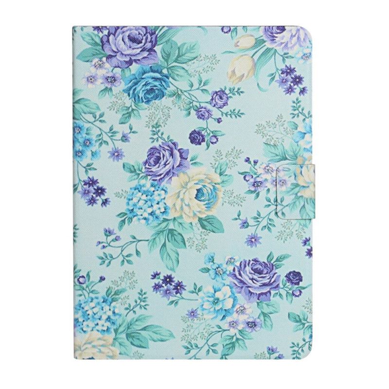 Leren Hoesje Samsung Galaxy Tab A 10.1 (2019) Geel Grijs Bloemen Bloemen Bloemen