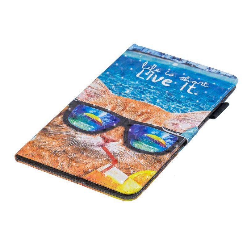 Leren Hoesje Samsung Galaxy Tab A 10.1 (2019) Het Leven Is Kort