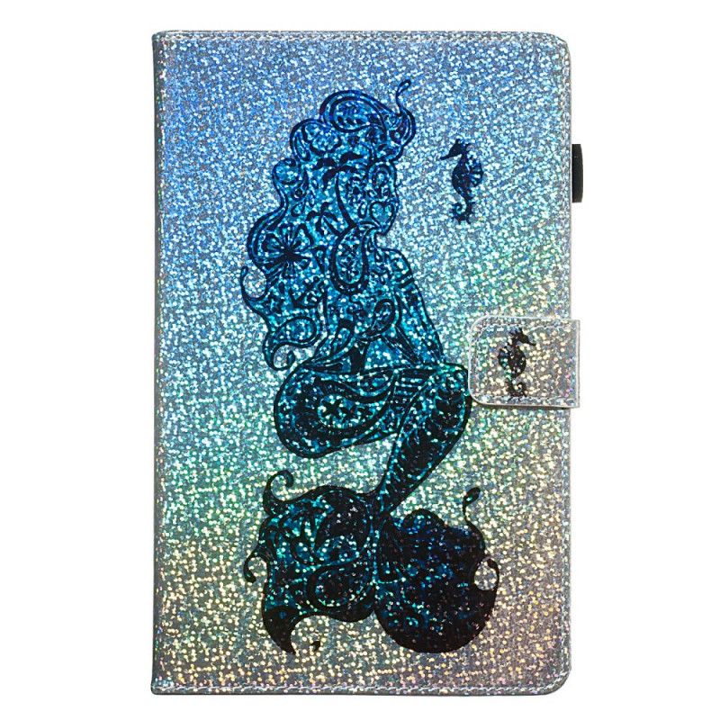 Leren Hoesje Samsung Galaxy Tab A 10.1 (2019) Zeemeermin Glitter