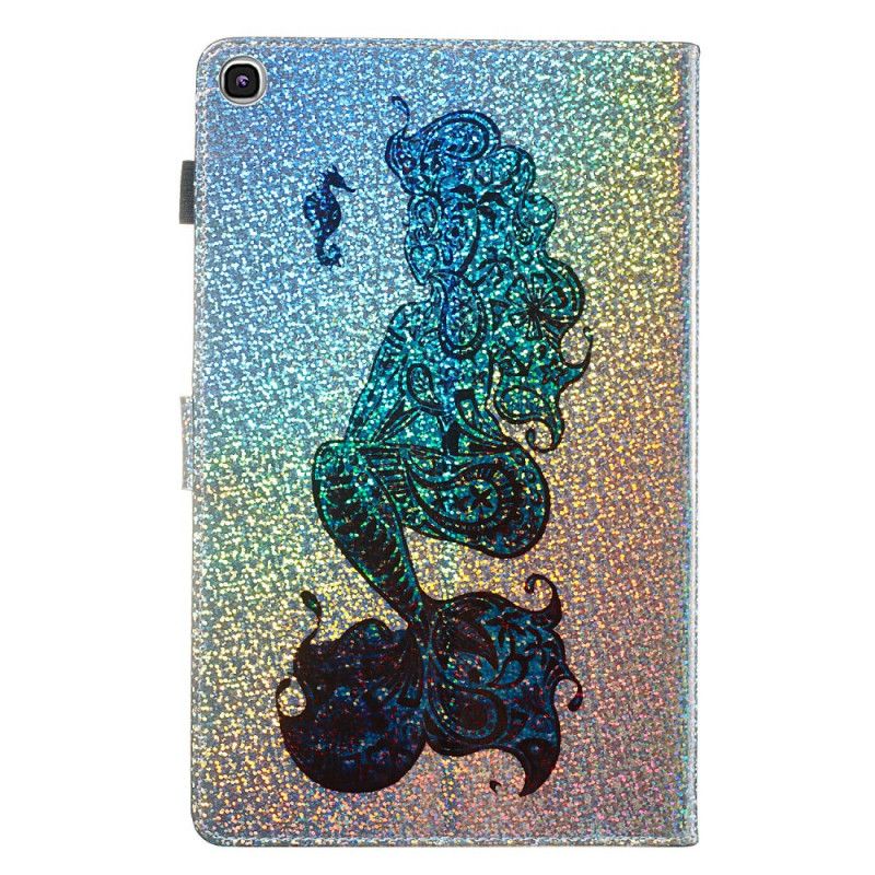 Leren Hoesje Samsung Galaxy Tab A 10.1 (2019) Zeemeermin Glitter