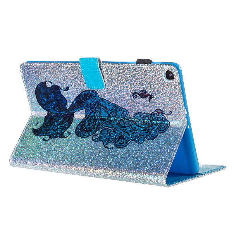 Leren Hoesje Samsung Galaxy Tab A 10.1 (2019) Zeemeermin Glitter