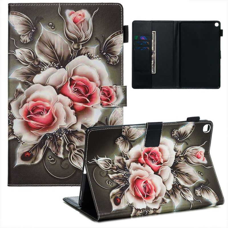 Leren Hoesje voor Samsung Galaxy Tab A 10.1 (2019) Boeket Bloemen