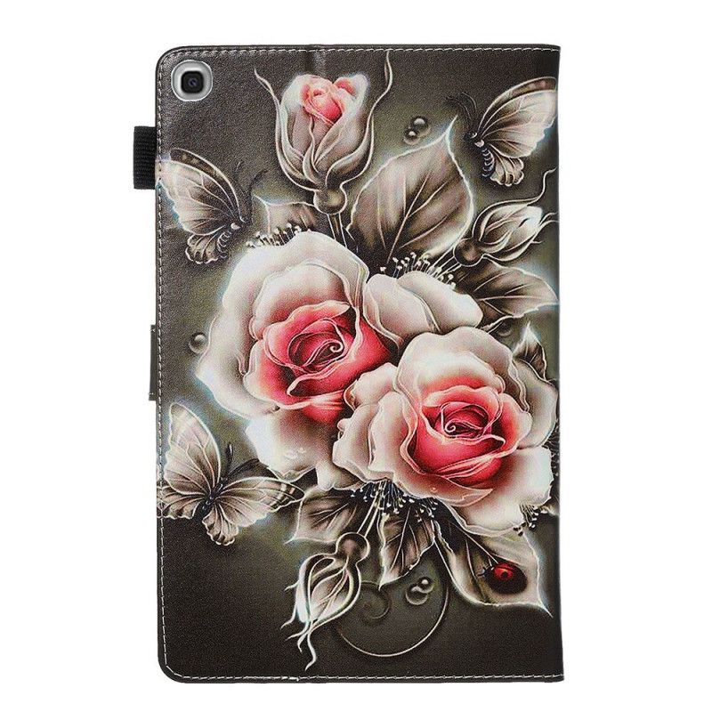 Leren Hoesje voor Samsung Galaxy Tab A 10.1 (2019) Boeket Bloemen