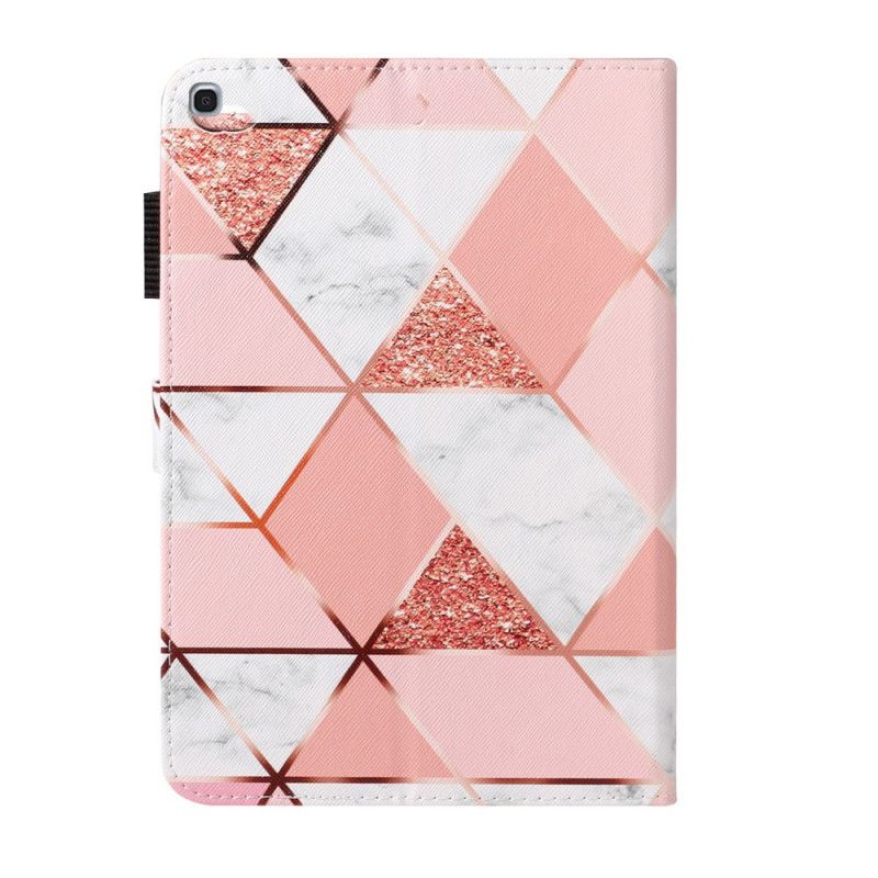 Leren Hoesje voor Samsung Galaxy Tab A 10.1 (2019) Geometrie Marmer
