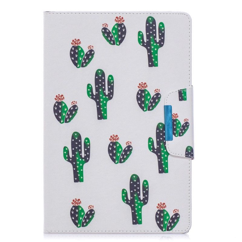 Leren Hoesje voor Samsung Galaxy Tab A 10.1 (2019) Groen Wit Groente