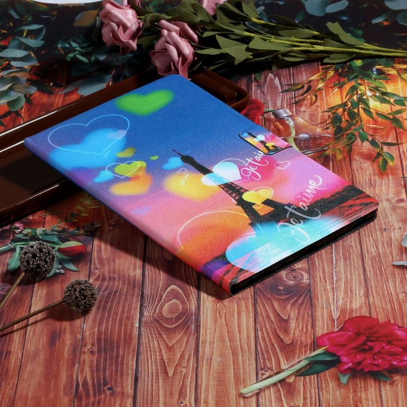 Leren Hoesje voor Samsung Galaxy Tab A 10.1 (2019) Parijs Ik Hou Van Je