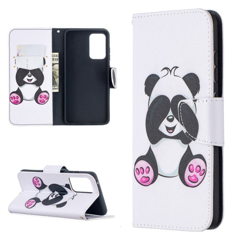 Flip Case Leren Samsung Galaxy A52 4G / A52 5G Leuke Panda