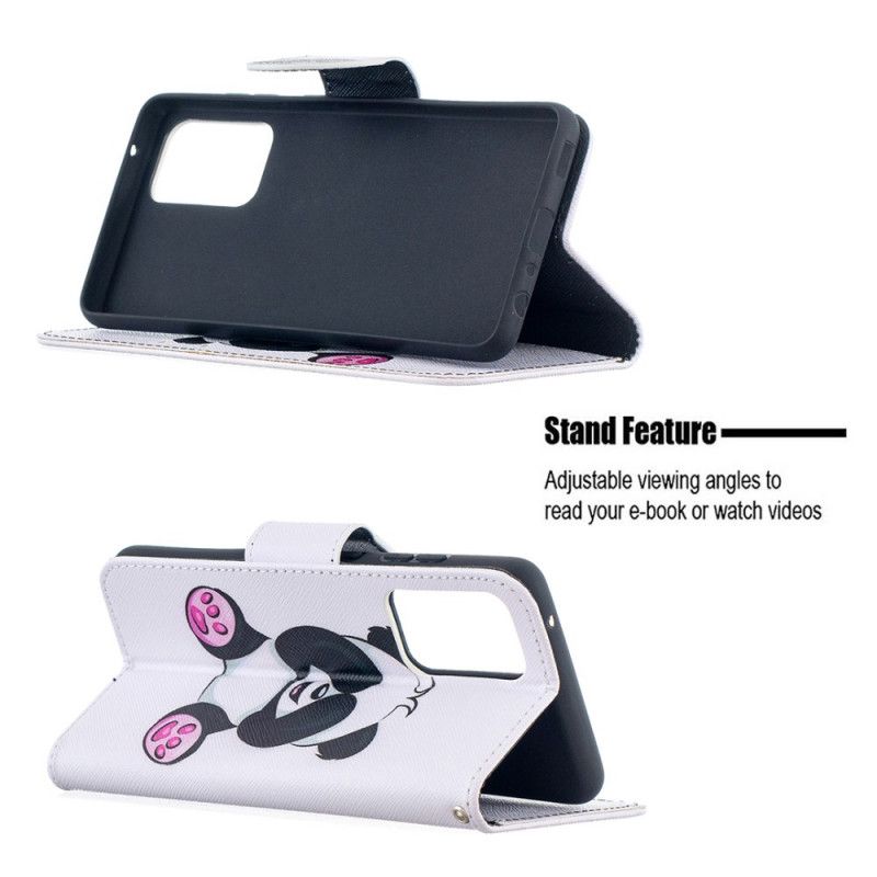 Flip Case Leren Samsung Galaxy A52 4G / A52 5G Leuke Panda