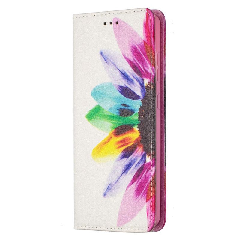 Folio-hoesje voor Samsung Galaxy A52 4G / A52 5G Aquarelbloem