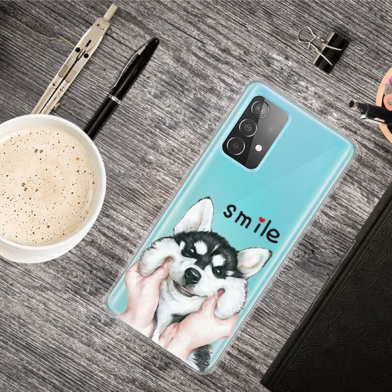 Hoesje Samsung Galaxy A52 4G / A52 5G Glimlach Hond